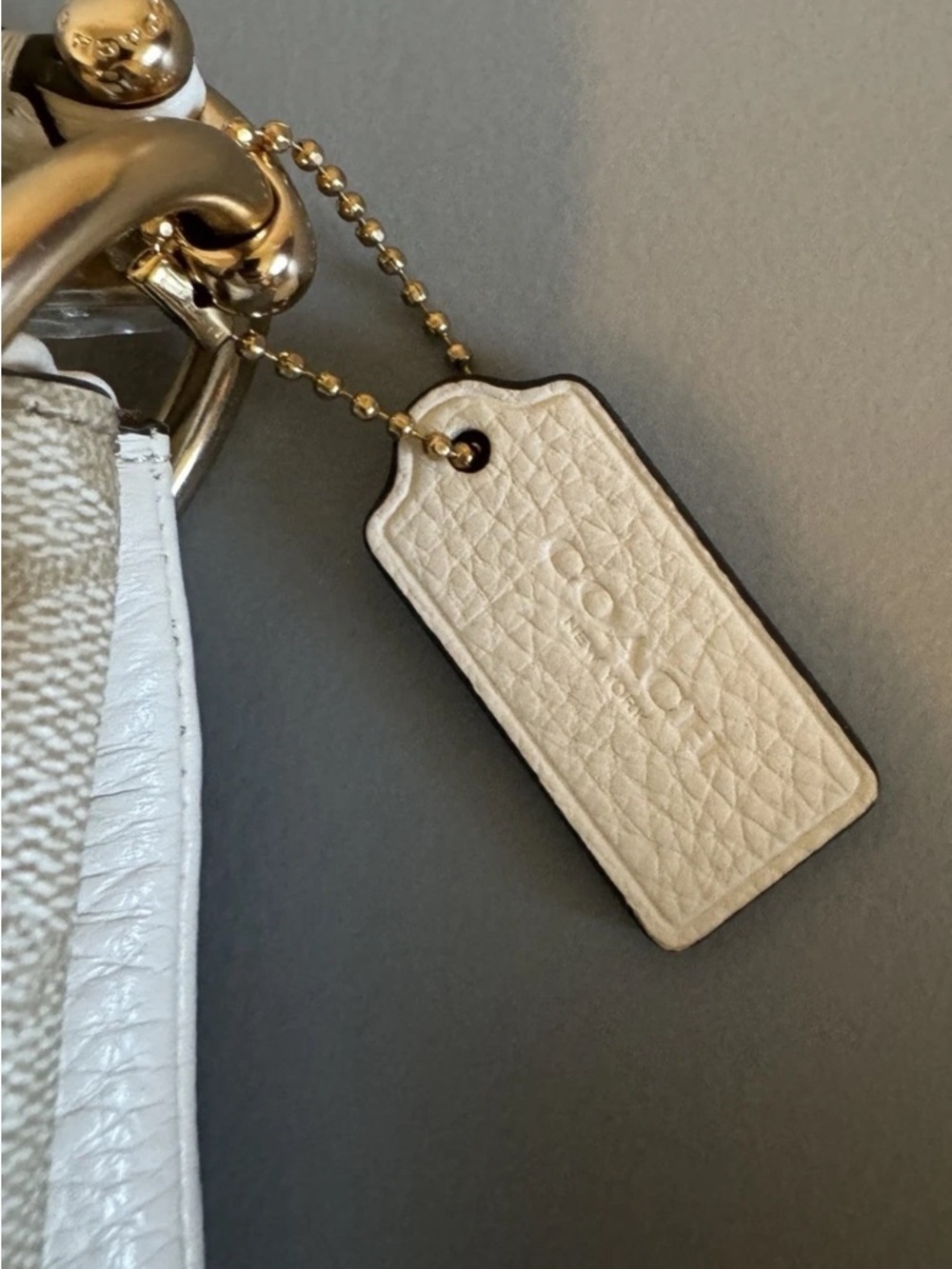 NWOT Coach Mia Crossbody Signature Canvas Chalk White Leather Bag 76646 - Picture 3 of 13